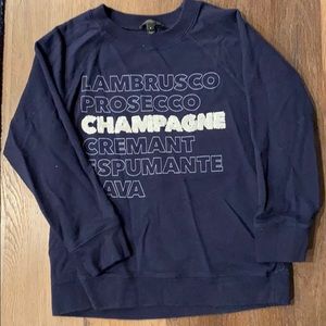 J crew sweat shirt with sequin lettering